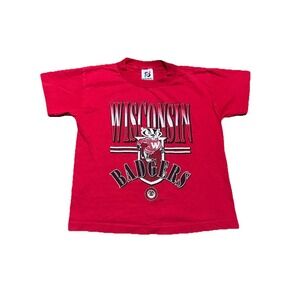 Vintage‎ 1990s Signal Wisconsin Badgers Kids T Shirt Size Small 5/6